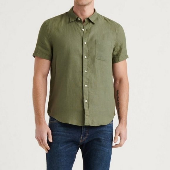 Lucky Brand Linen San Gabriel Button Down Shirt NEW - Picture 1 of 8